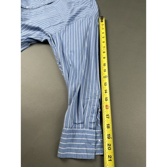 A New Day Blue Long Sleeve Button Front Women's Small Casual Dress Shirt - Picture 10 of 11